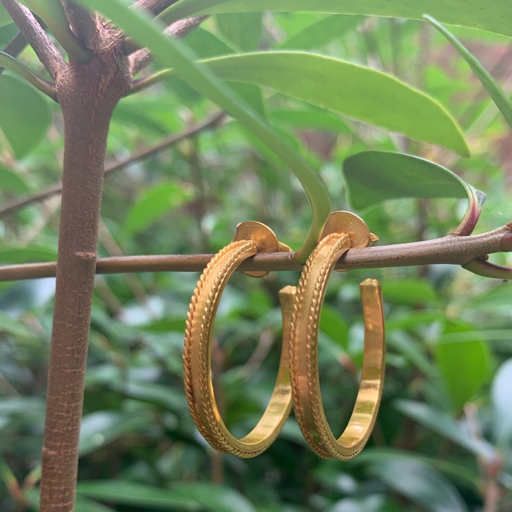 Julie Vos Gold Hoop Earrings